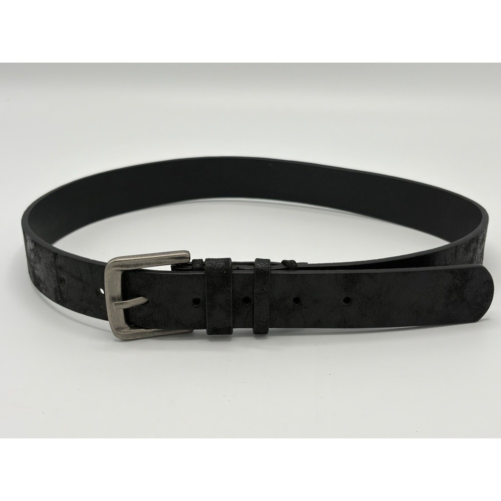 BKE Black Leather Belt Women's Size XS‎ Bonded Leather Distressed Basics